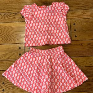Janie and Jack 2 piece top and skirt